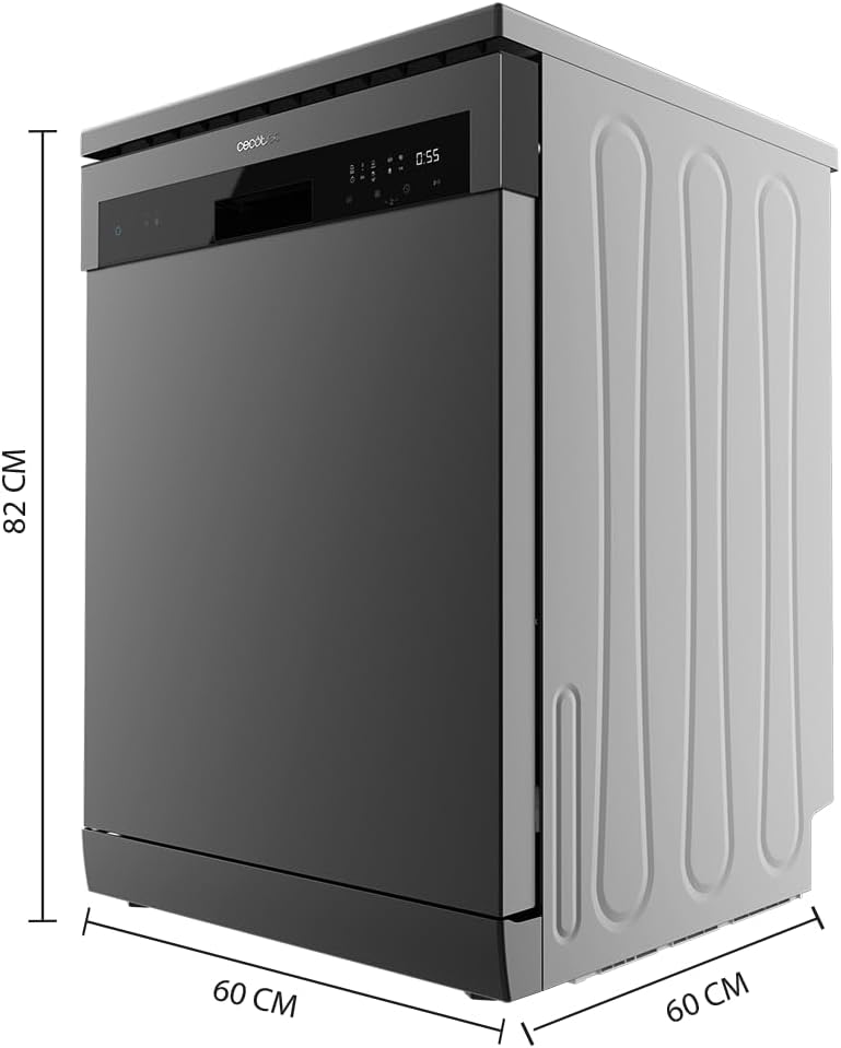 Cecotec - Bolero Aguazero 6110 Dark E - 60 cm - 13 couverts, 6 programmes, départ différé, Dry+, ChildLock