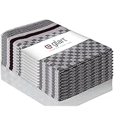 Glart (Exclusive Lot de 10 Torchons en Coton Noir/Blanc 50 x 70 cm