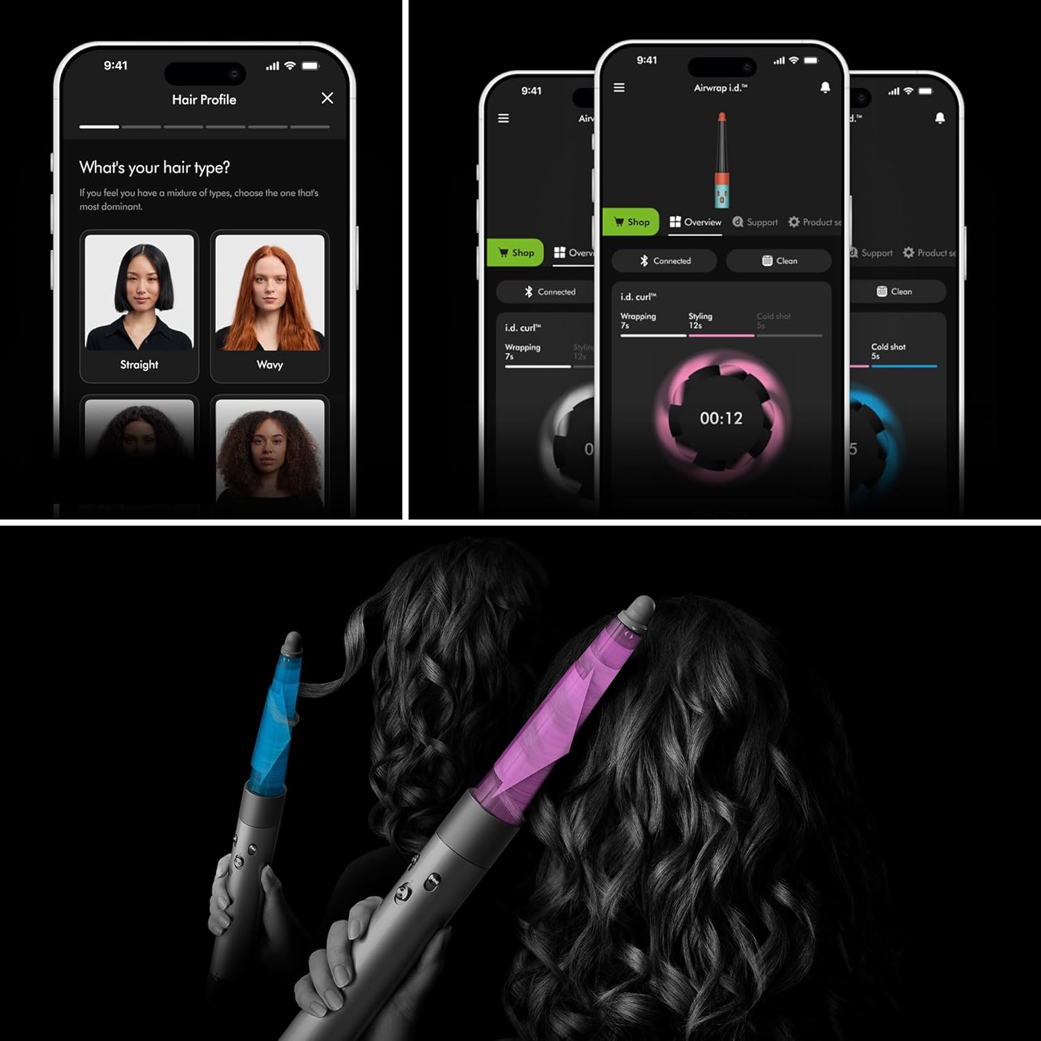 Dyson - Airwrap i.d. - styler cheveux - séchage rapide, lissage, pour cheveux raides à ondulés
