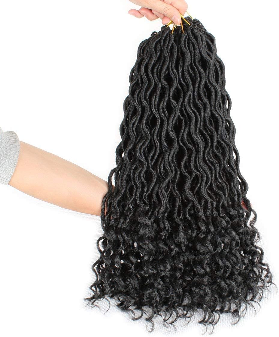 Xtrend - Déese Faux Locs 18 pouces - 6pcs, bouclés, 24 mèches, 1B#