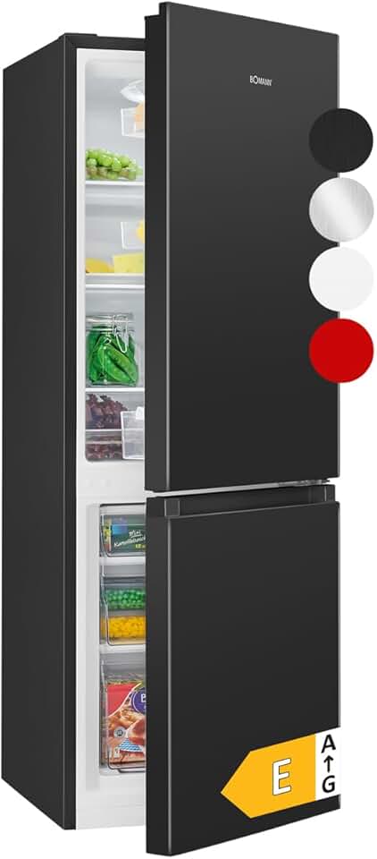 Bomann - réfrigérateur-congélateur - 175L - temp. réglable, portes réversibles, pieds ajustables - KG320