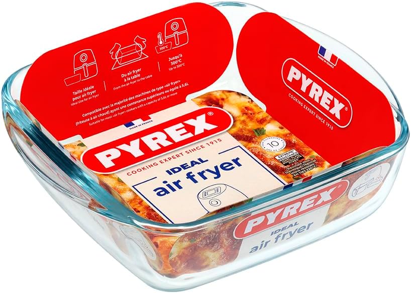 Pyrex - Prepware carré - 20x17 cm - plat verre 1L, usage au four