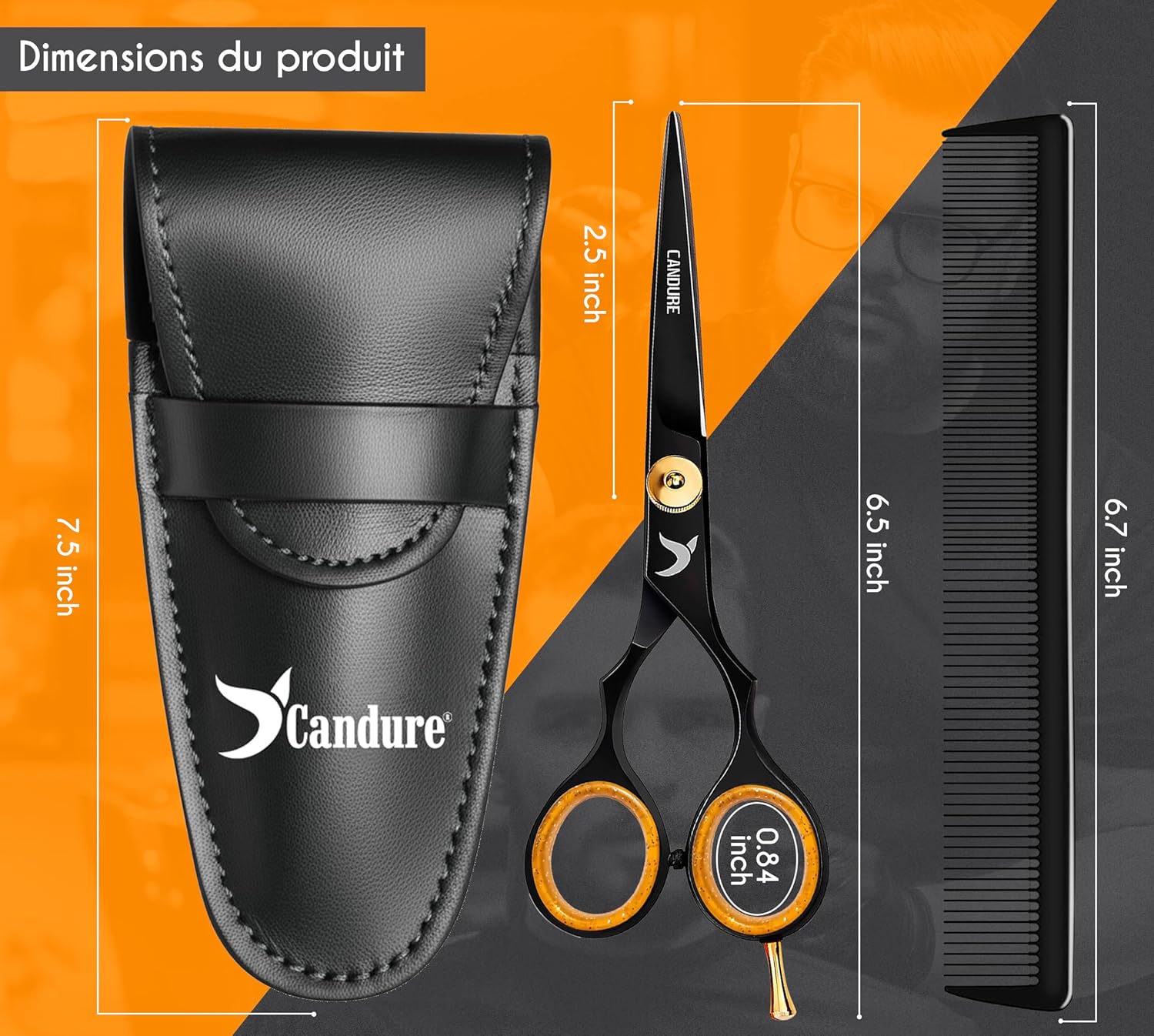 Candure - Ciseaux Coiffure 6.5