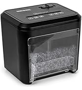 Duronic PS132 Mini Destructeur de documents | 3 x A4 pliés | Capacité 3,5 L | Coupe croisée électr...