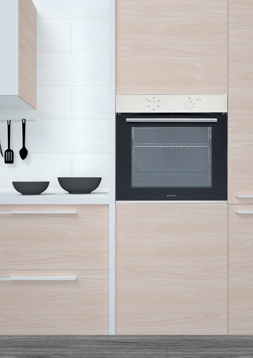 GEDTECH - Four encastrable multifonction - 76L, grill, porte froide, vapeur - GFO76IX