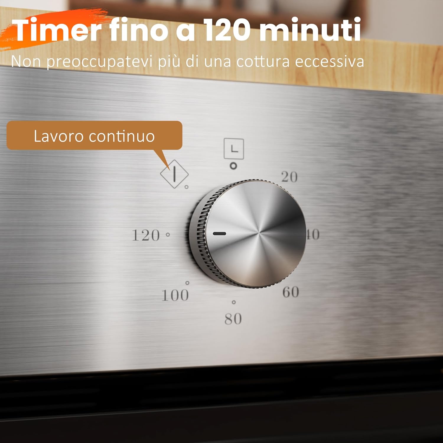 Karinear - four encastrable 60 L - 60 cm, chaleur tournante, 6 programmes