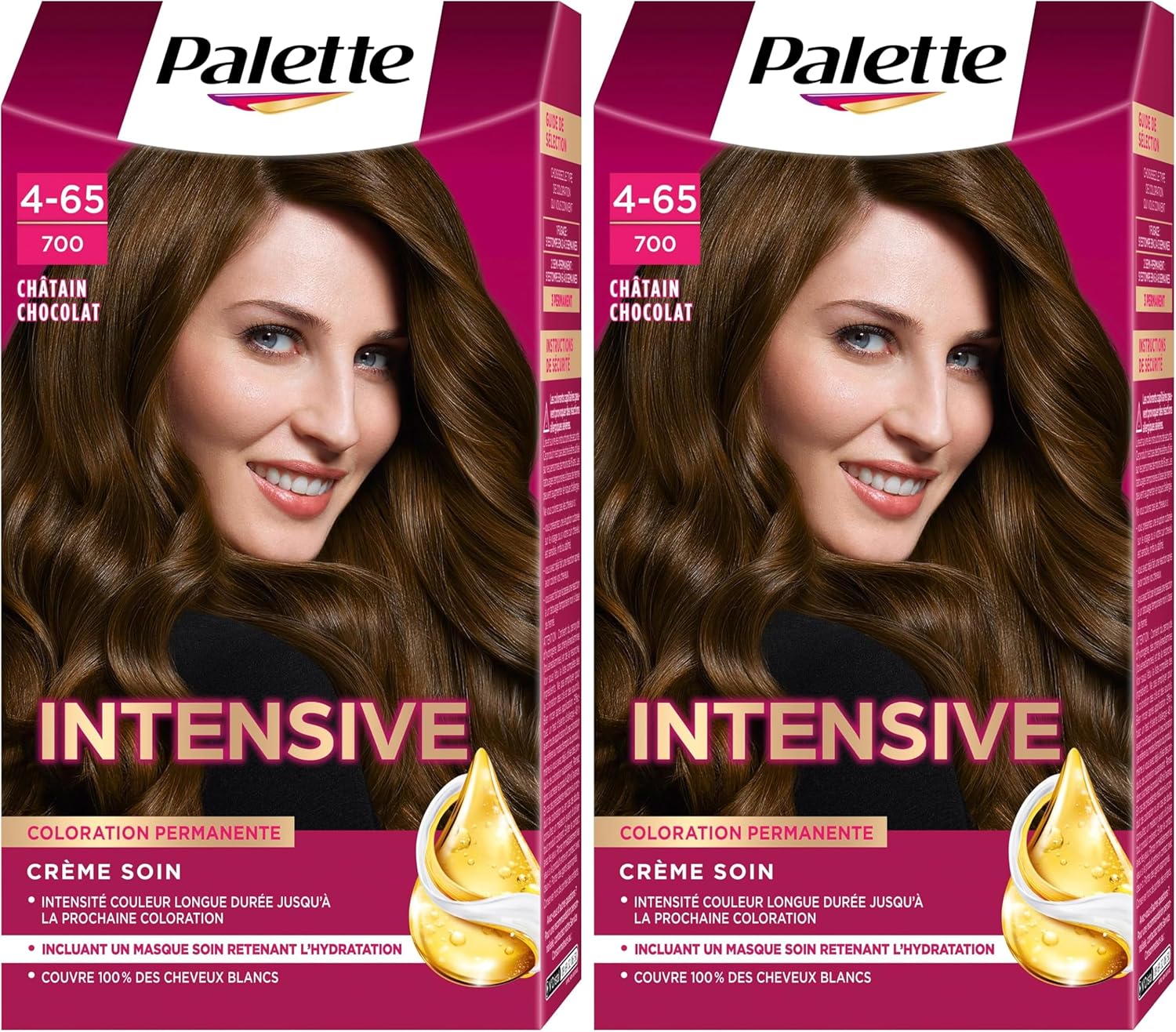 Palette - Intensive Coloration Permanente - couvre 100% cheveux blancs, tenue 8 semaines, soin masque - 700