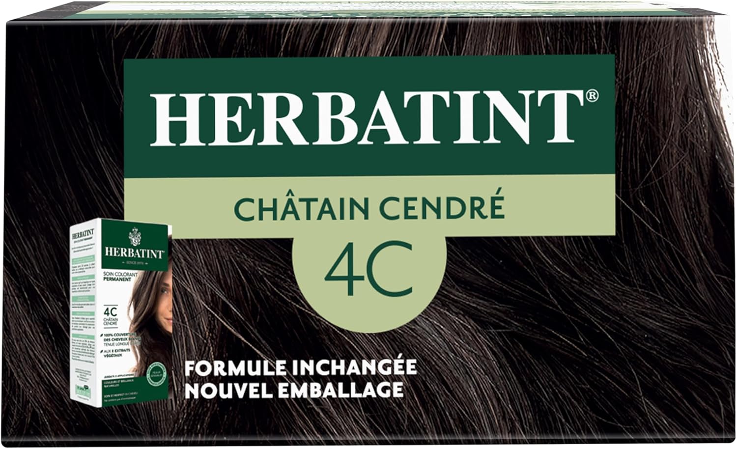 Herbatint - Soin Colorant Permanent 170ml - Sans ammoniaque, couvre 100% cheveux blancs, extraits bio