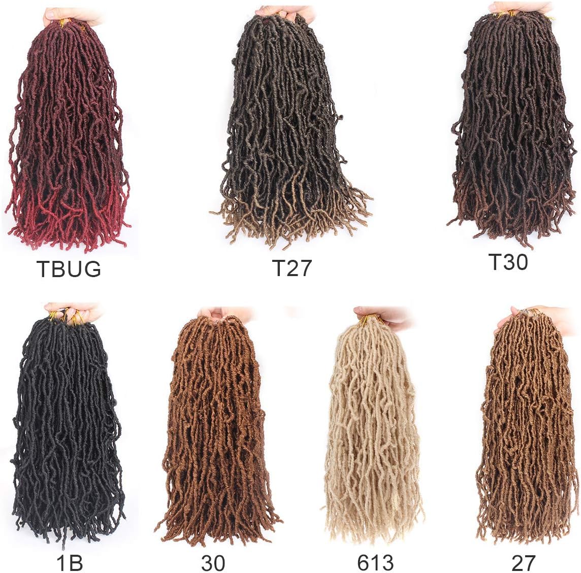 Xtrend - Nu Locs extensions 45,7 cm - 7 paquets synthétiques pré-bouclées