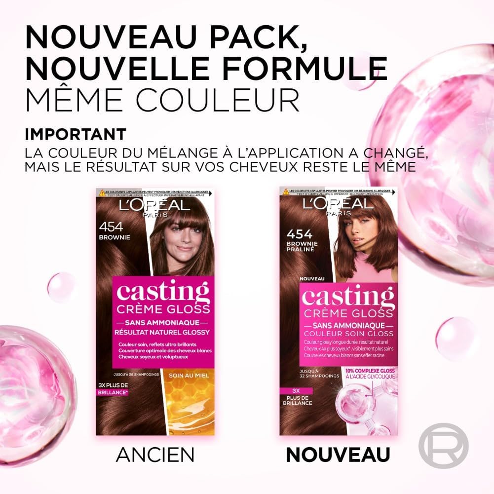 L'Oréal Paris - Casting Crème Gloss - soin coloration sans ammoniaque - Marron Glacé 415