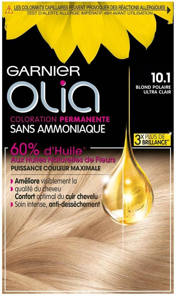 Garnier - Olia coloration permanente - blond polaire (10.1) - huiles naturelles, sans ammoniaque
