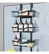 UUlioyer Étagère de douche à suspendre, étagère de douche sans perçage pour porte en verre, shampooing, gel douche
