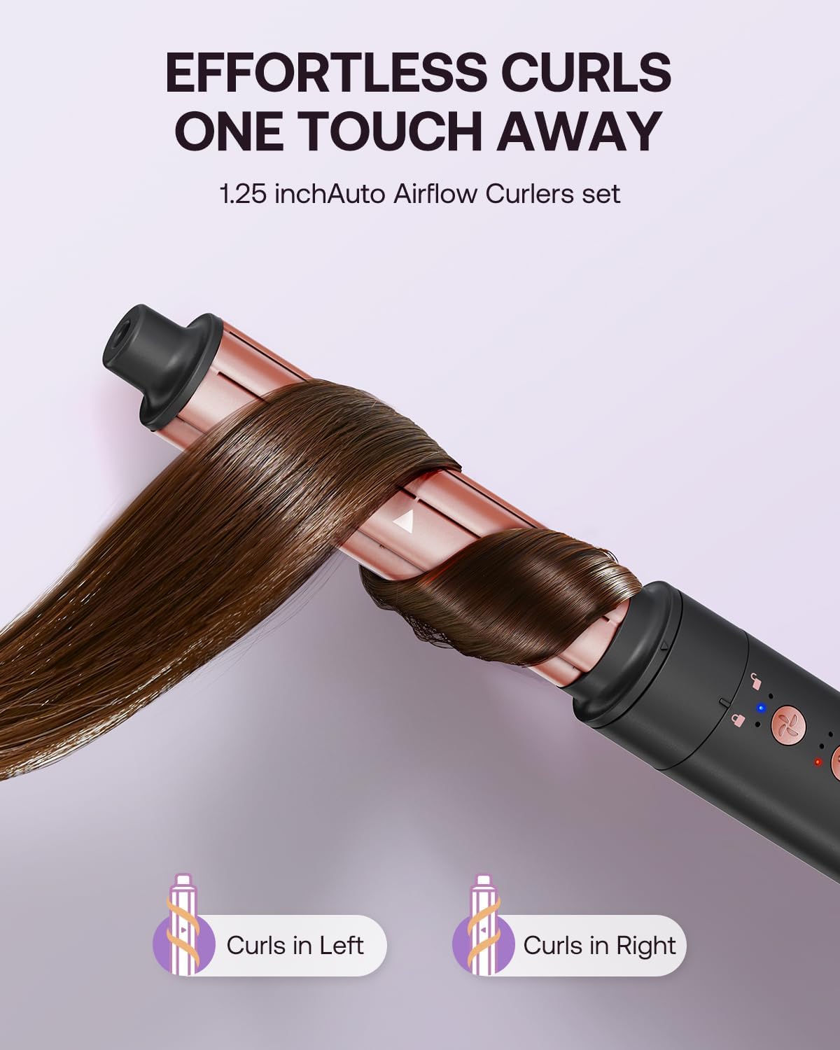 Kit de coiffure 5 en 1 - sèche-cheveux ionique - fer à friser auto - brosses coiffantes multifonctions