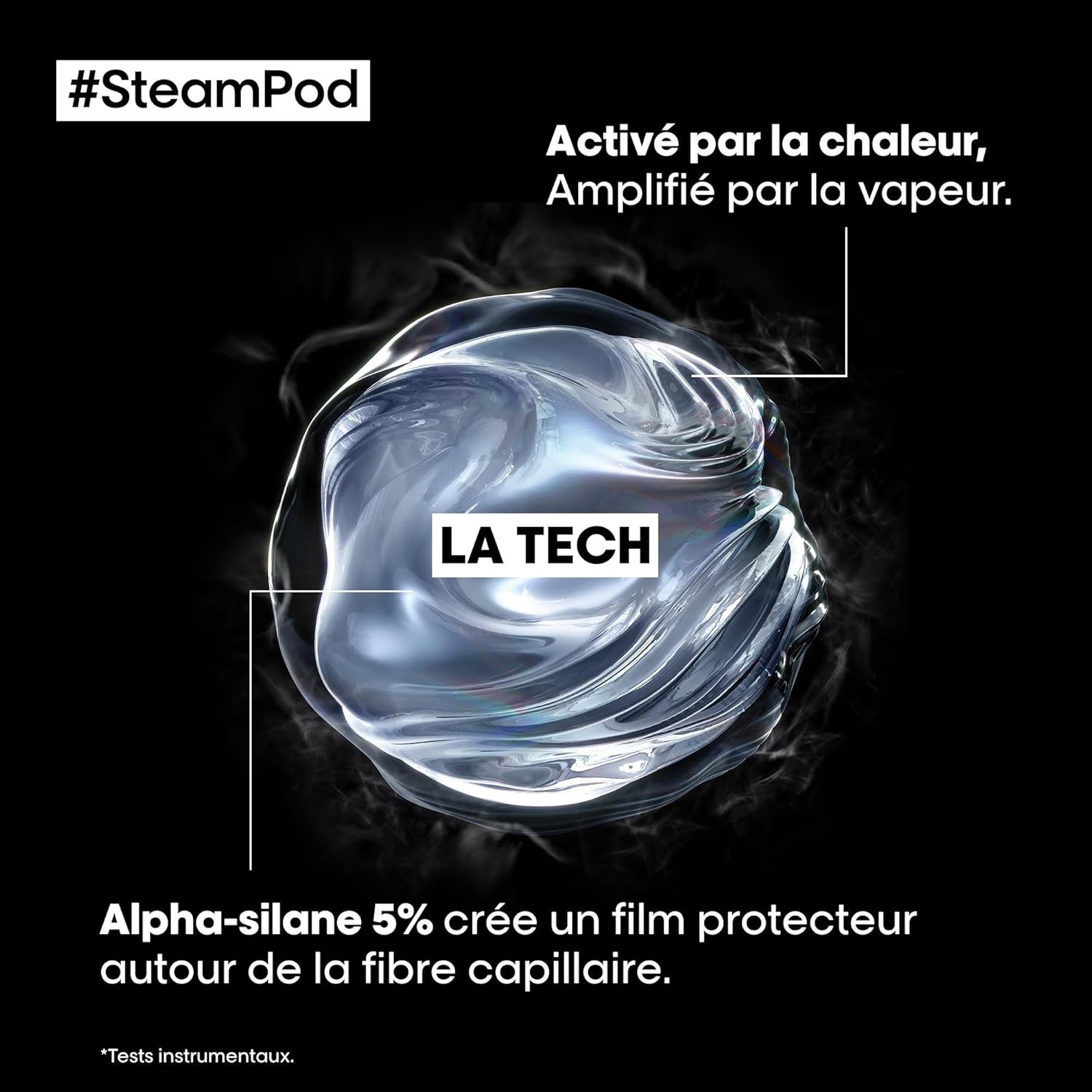 L'Oréal Professionnel - SteamPod - sérum 50ml - protège jusqu'à 230°C, anti-frizz, anti-humidité