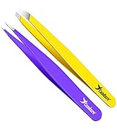 Candure Pince a Epiler Professionnelle Acier Inoxydable Precision Écharde Oblique Pointe Pince à ...