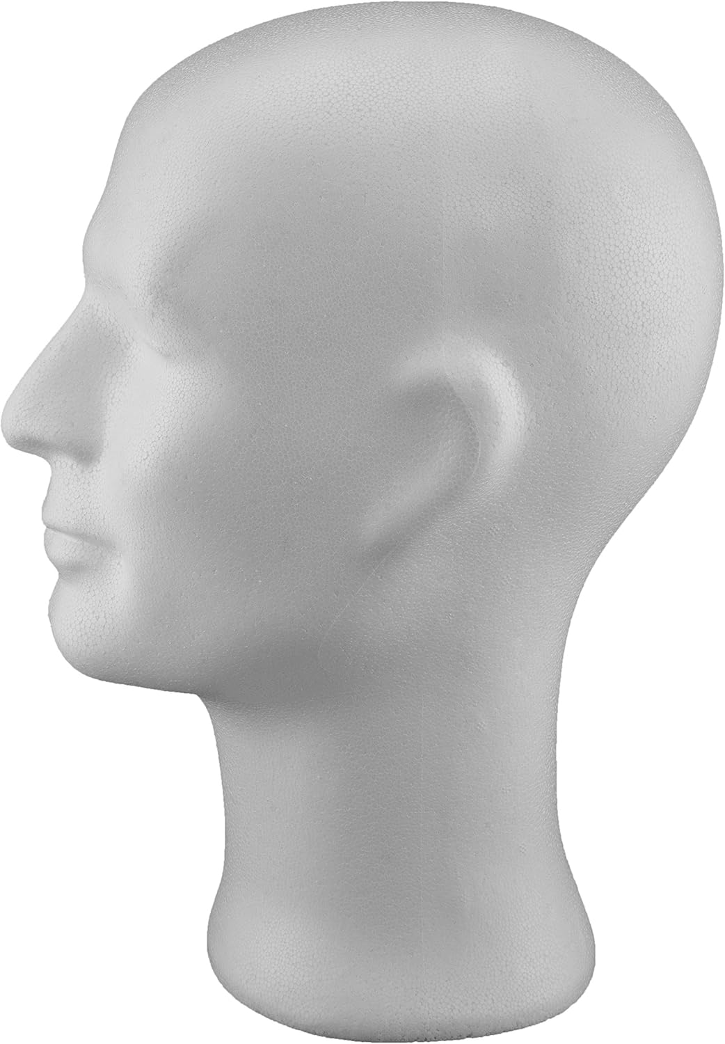 Tête en polystyrène homme - blanc - 300x210x170 mm - hauteur 300 mm - A33M8693