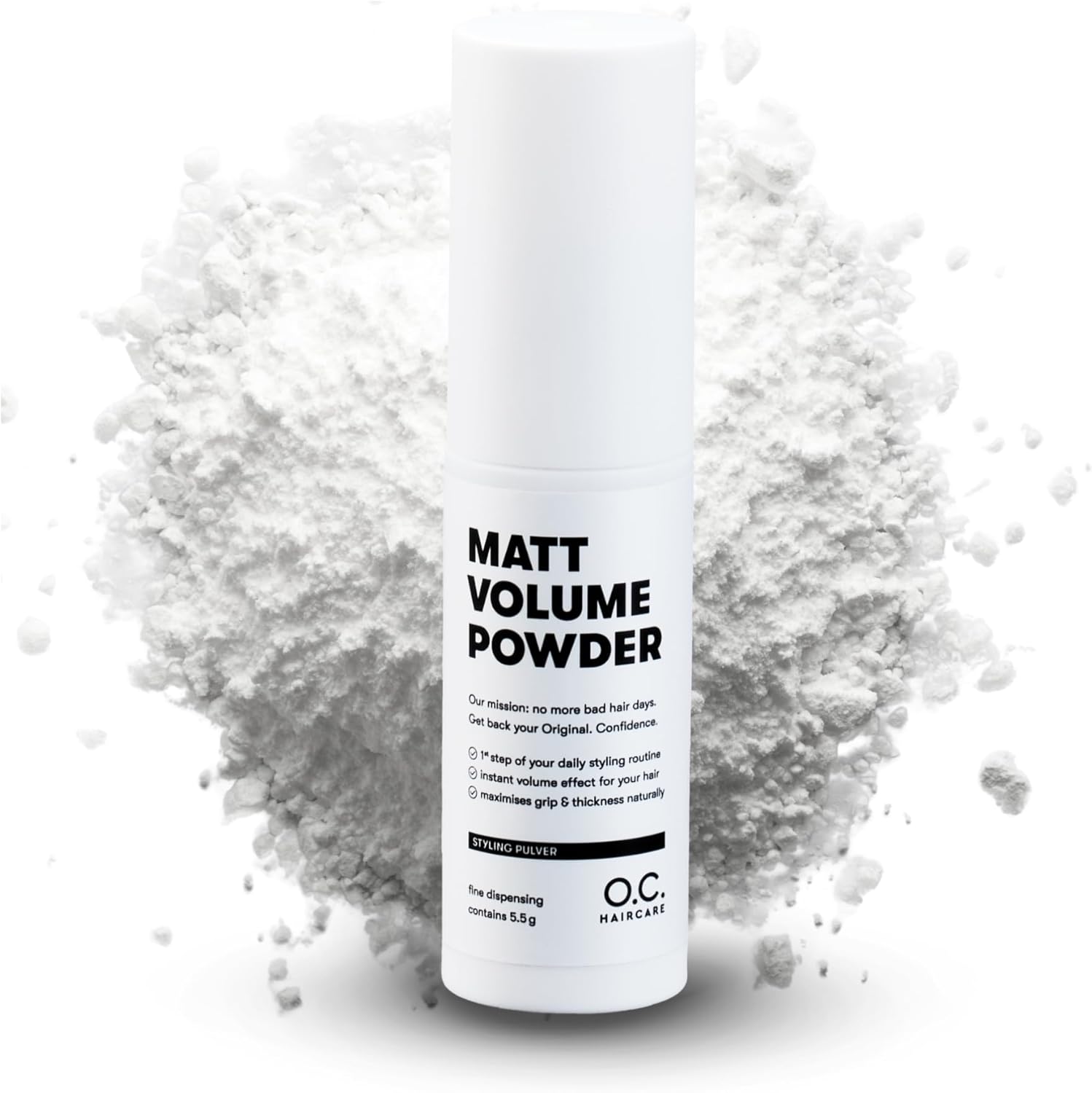 Poudre coiffante - effet mat - volume & tenue cheveux fins - stabilité maximale