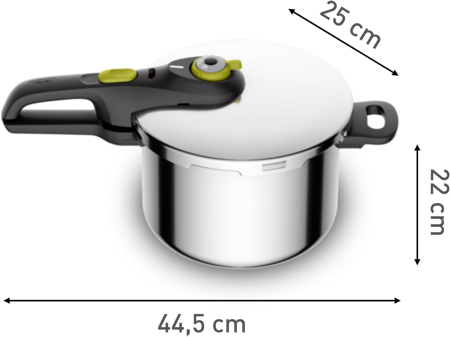 Tefal - Secure 5 Neo - cocotte-minute inox 6L, 2 programmes, sécurité 5 points, compatible induction/lave-vaisselle - P2