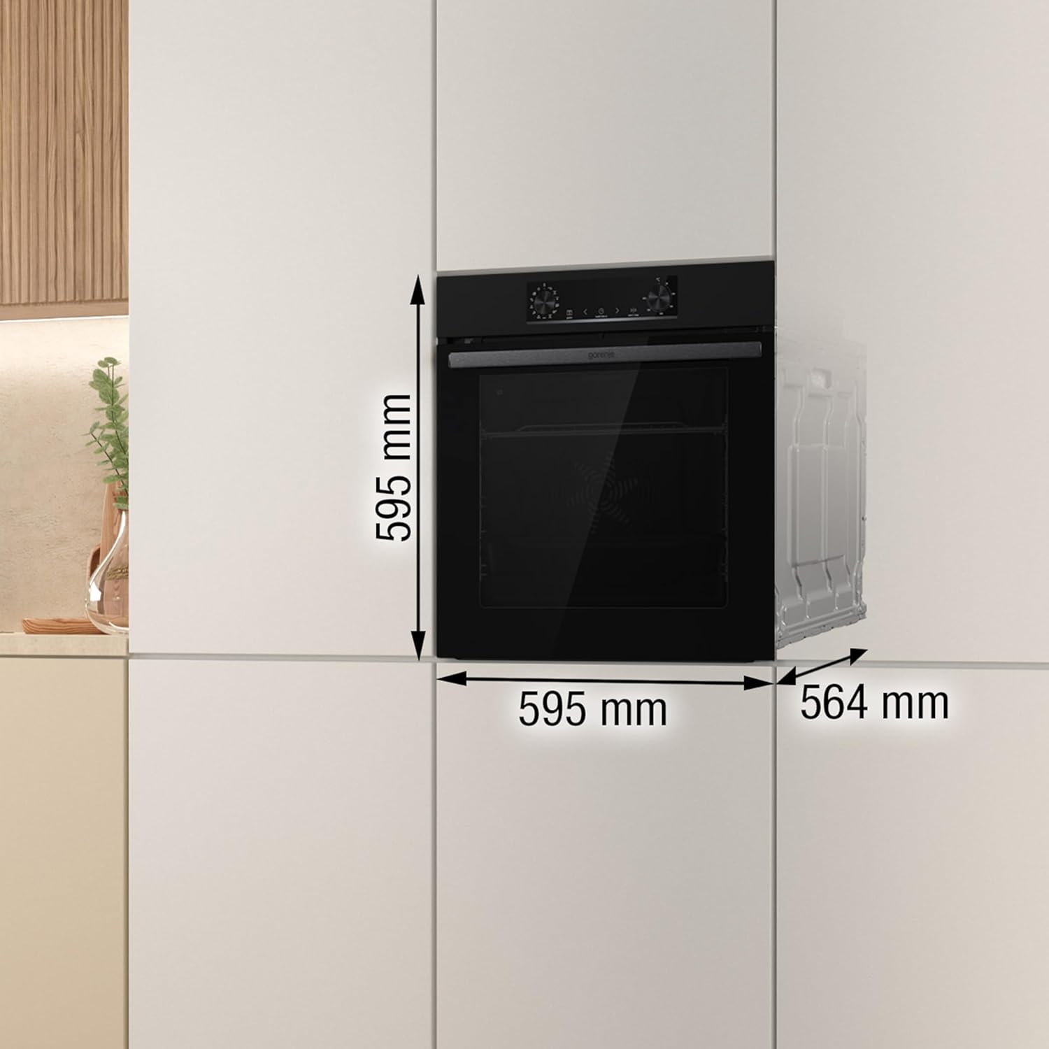 Gorenje - four encastrable série BPS6737 - 77L pyrolyse, AirFry, noir BPS6737E02B