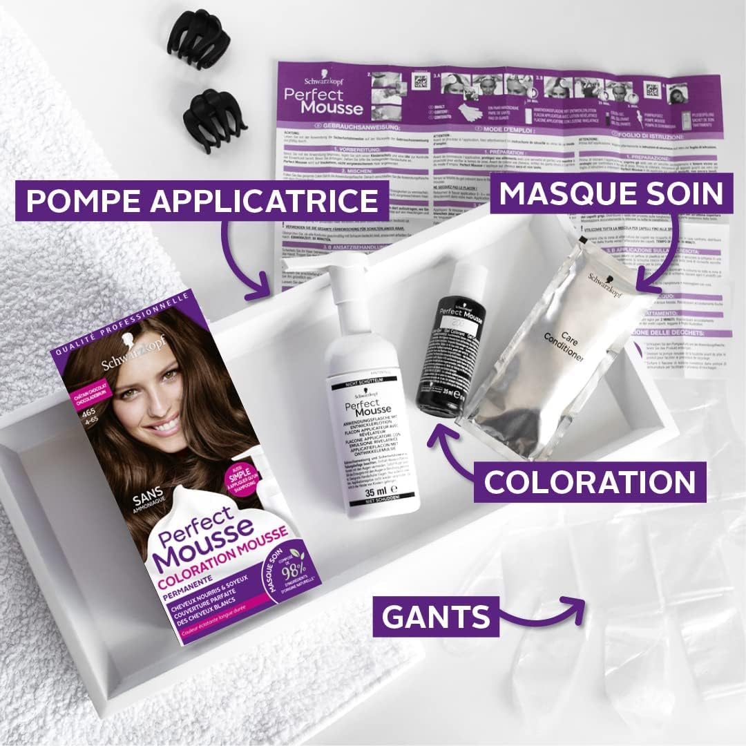 Schwarzkopf - Perfect Mousse coloration sans ammoniaque, blond doré, 98% naturel 950