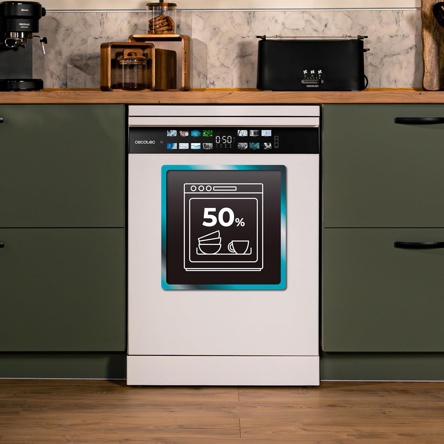 Cecotec - Bolero série Aguazero - 60cm - 15 couverts, Inverter, Turbo Dry, 6700B