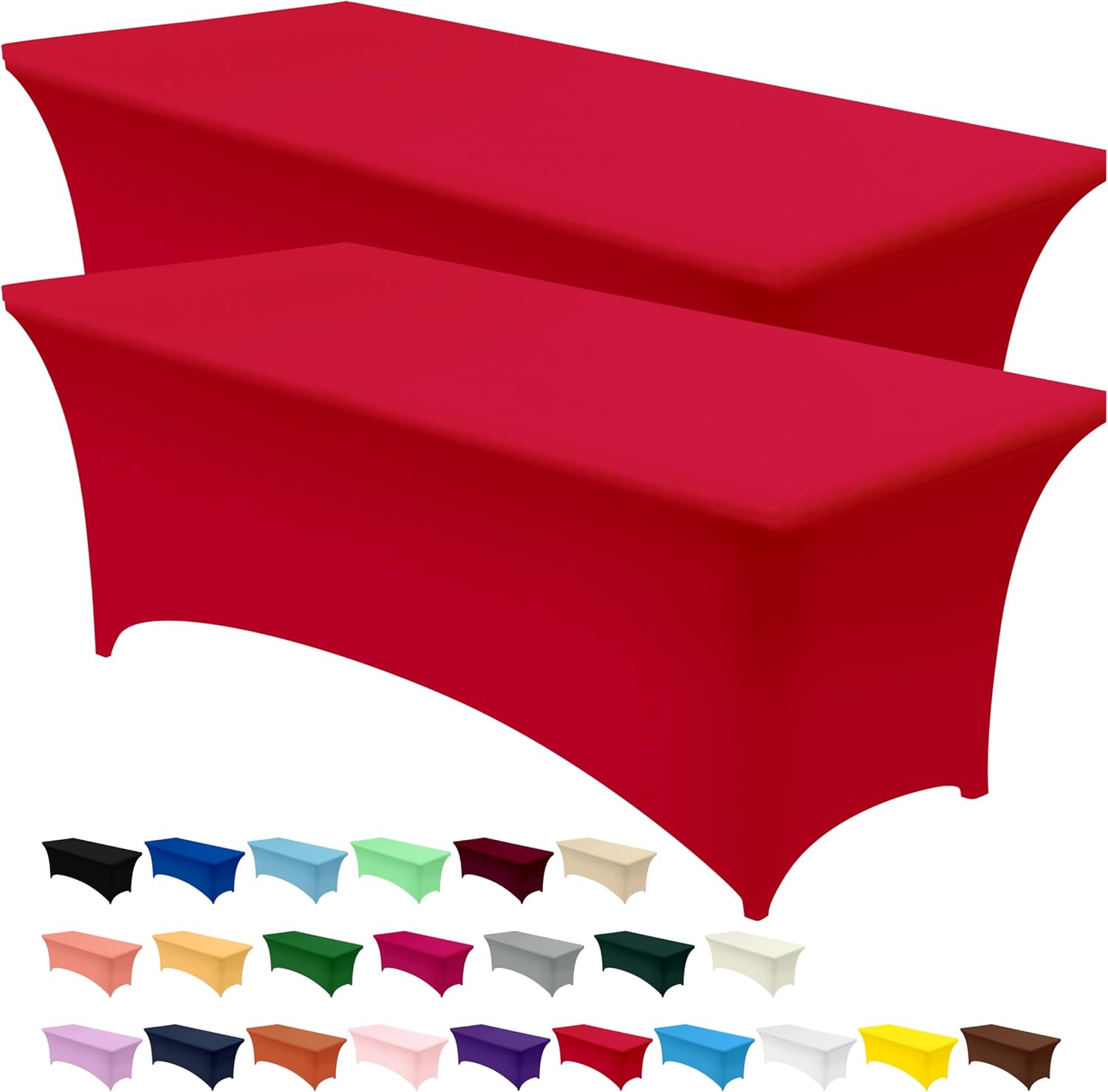 Utopia Kitchen - nappe extensible - 244 cm - polyester spandex, lavable, lot de 2