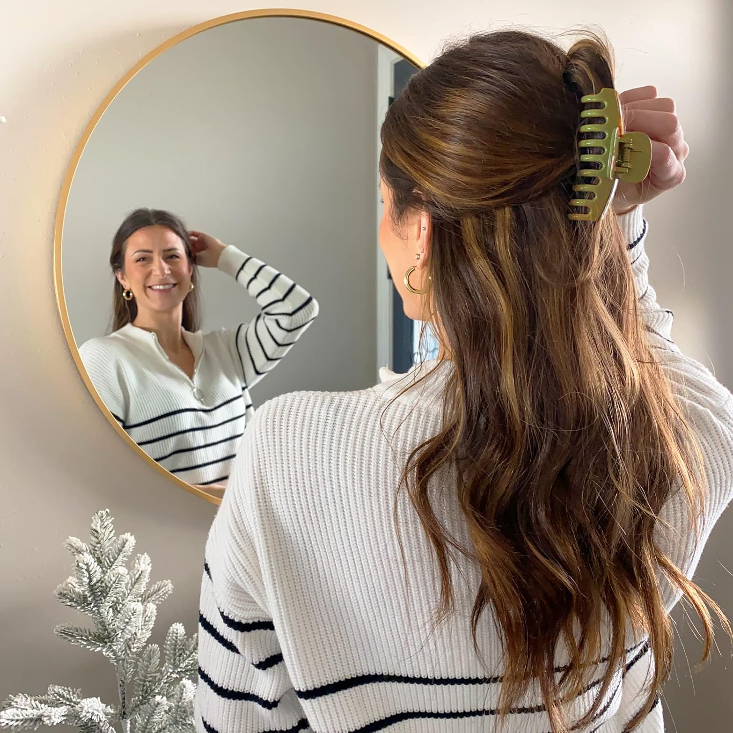 Lolalet - pince à cheveux double dents - 8cm - lot 8 couleurs, épais/fins