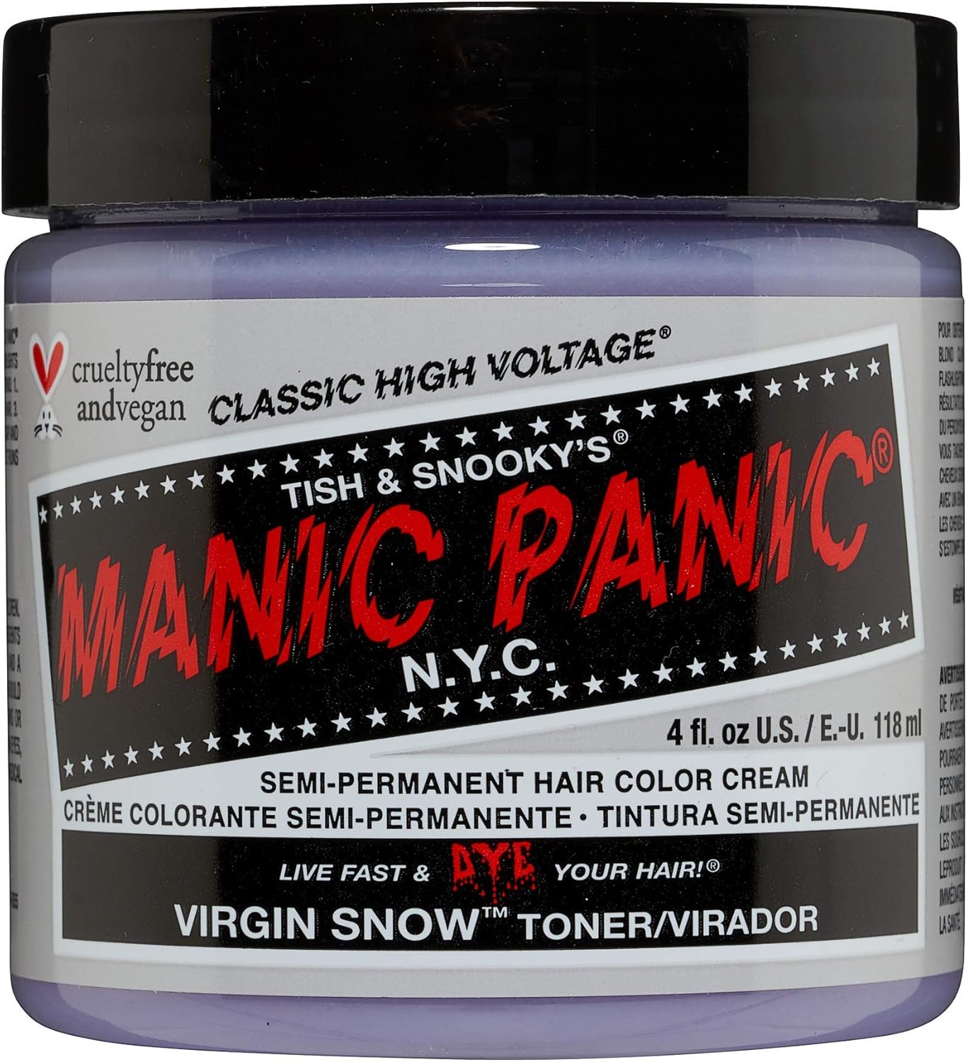 Manic Panic - Virgin Snow Classic Creme - 118ml - Vegan, semi-permanent, cruelty free
