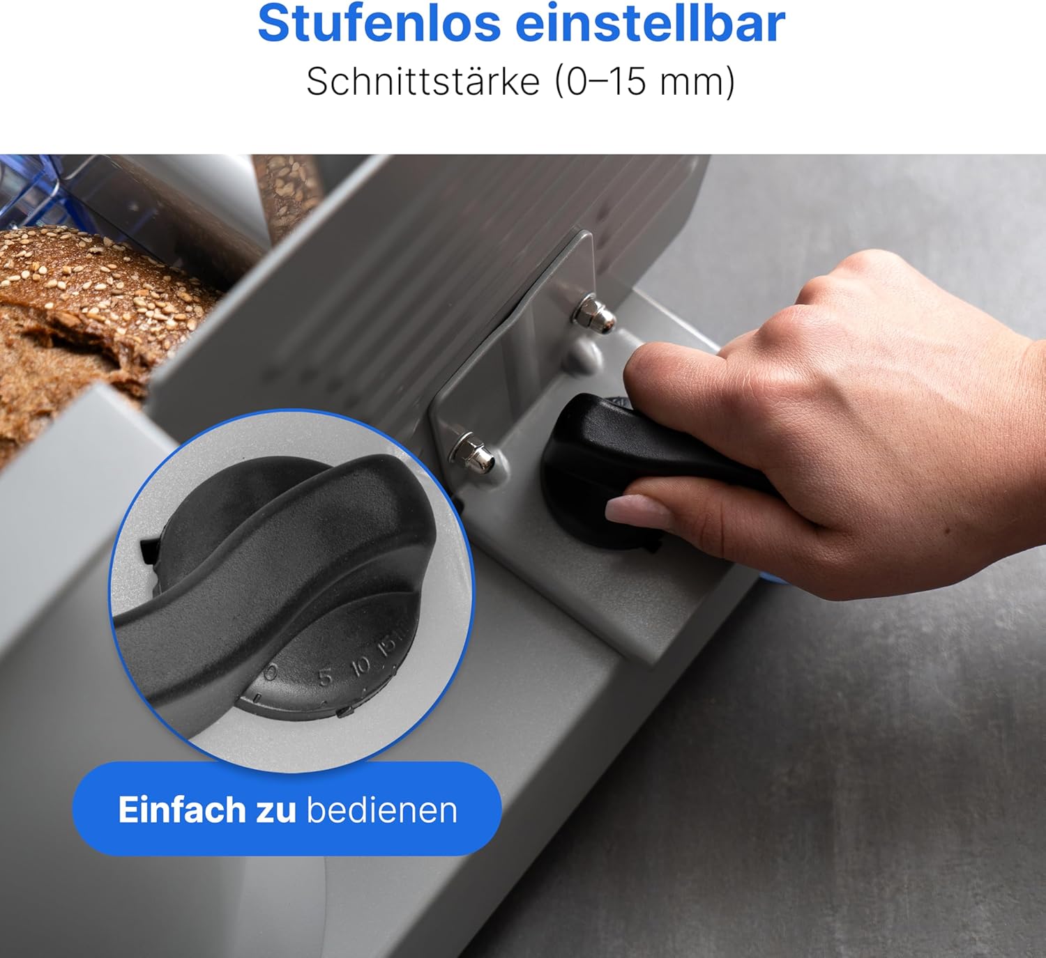 Clatronic - trancheuse universelle, lame 190mm, boîtier métal, 150W, MA 3585