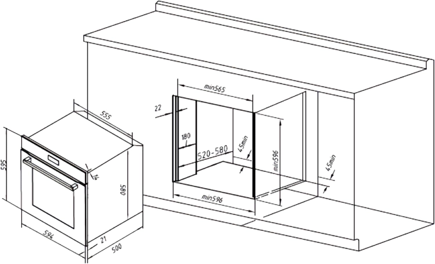 Cecotec - Bolero Hexa, 60cm, 72L, 2800W, multifonctions, grill, M226000