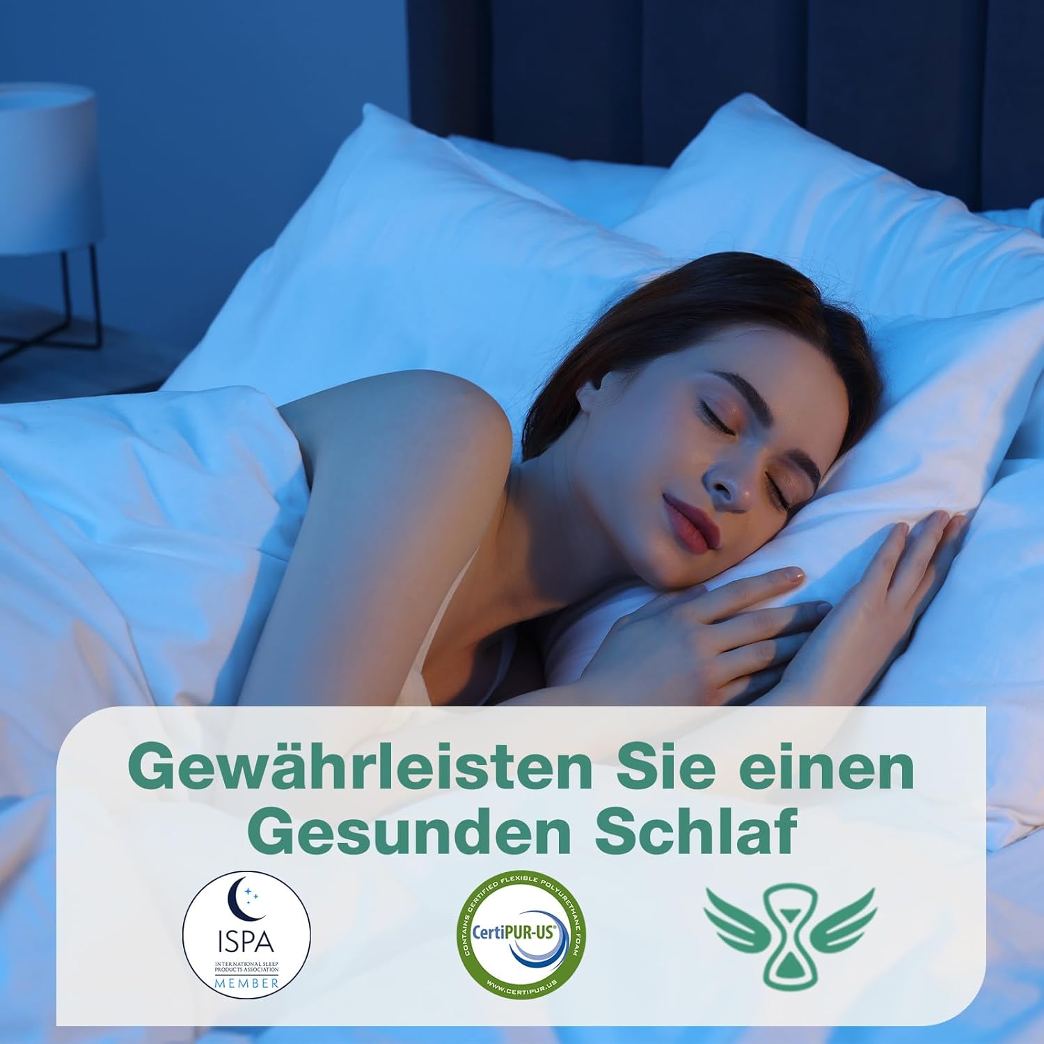 Novilla - surmatelas gel mémoire - 160x200 cm - 5 cm, doux, antidérapant, lavable