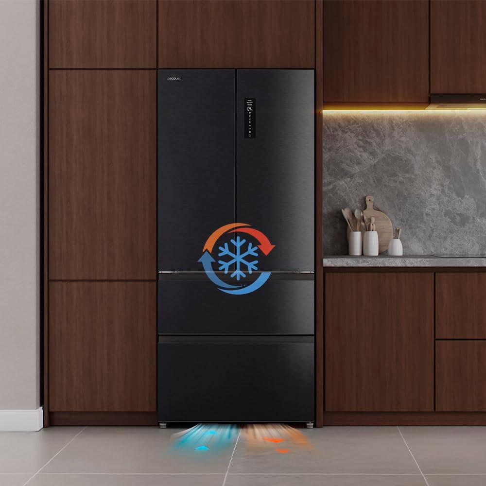 Cecotec - Bolero CoolMarket F2D - 189x83 cm - 458L, No Frost, Inverter, MetalFlexCooling, F2D458SBI