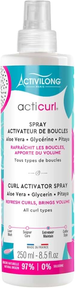 Activilong - Spray Activateur Acticurl - 250ml - Boucles définies, volume, 97% naturel