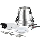 Tefal L97495 Ingenio Preference On Batterie de cuisine 15 pièces | Empilables | Revêtement anti-adhésif