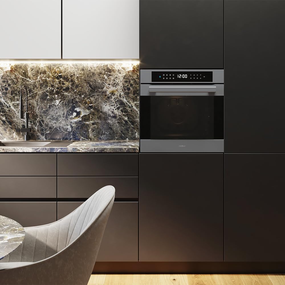 Cecotec - Four encastrable 60cm, 81L, pyrolyse, airfryer, P506000