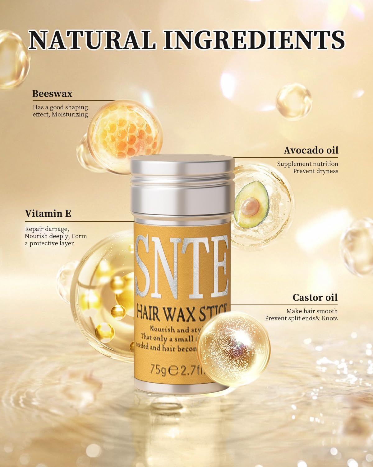 Set coiffage cheveux - cire, brosses, crème - anti-frisottis, usage femmes/enfants