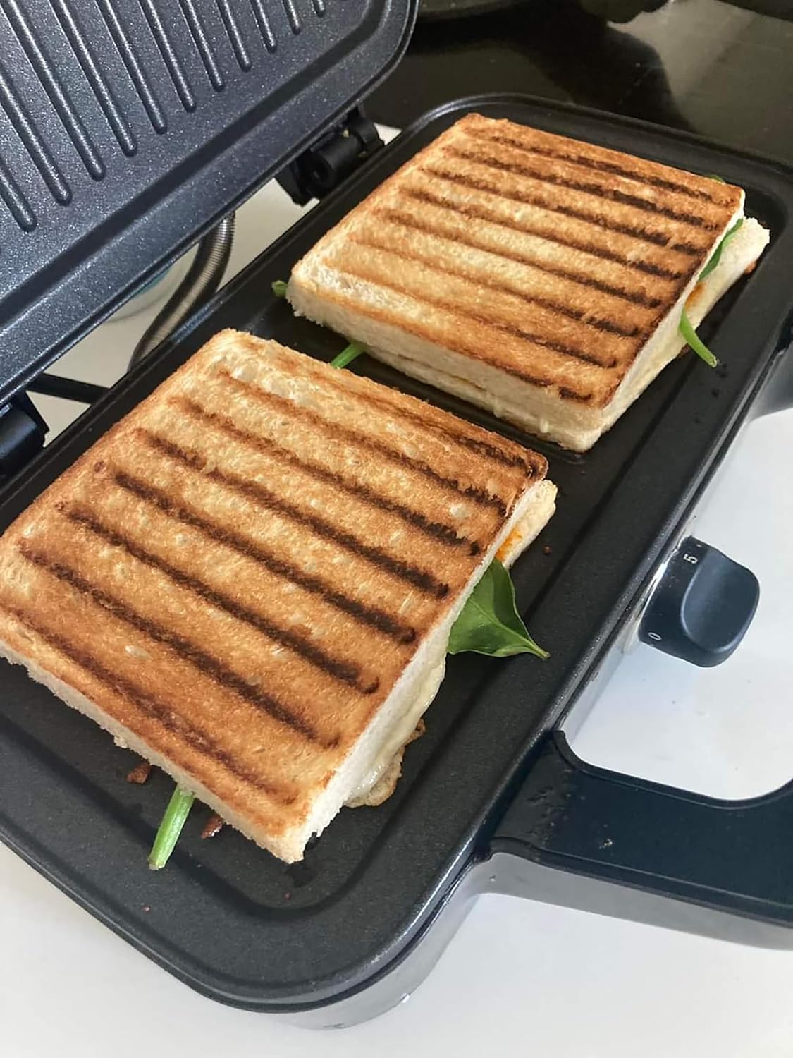 Little Balance - gaufrier/grill 2en1 inox, 1200W, plaques amovibles, 8368