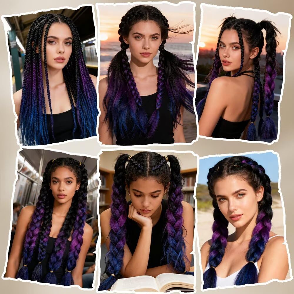 Meches tresse - ombre synthétiques 24