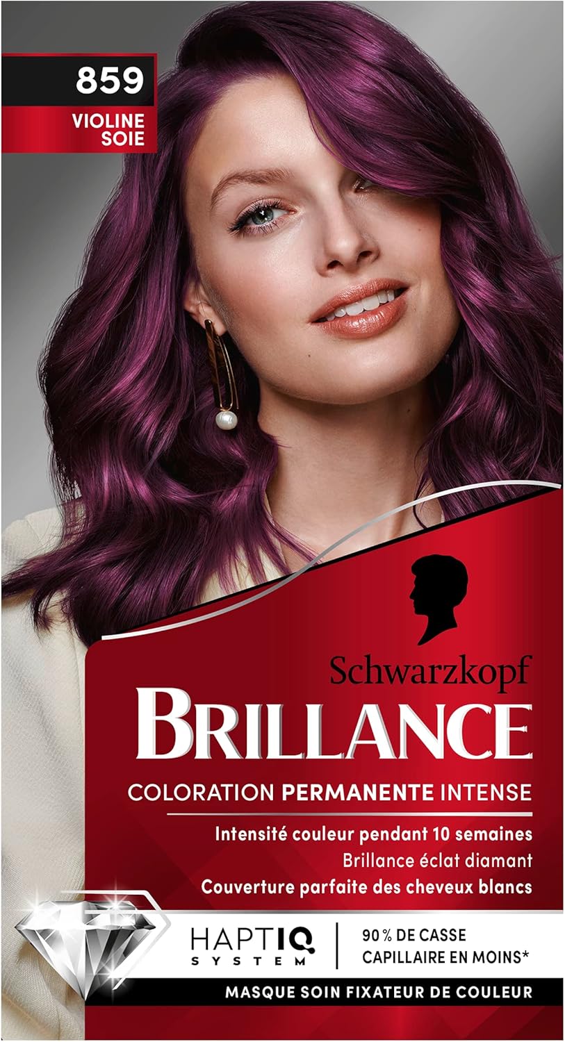 Schwarzkopf - Brillance Coloration Permanente - éclat intense, soin fixateur, couvre cheveux blancs - 859