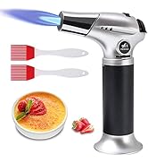 Flintronic Brûleur de cuisine rechargeable au butane avec serrure de sécurité & 2 ...