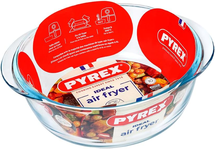 Pyrex - Idéal Airfryer - 20x17 cm - Plat carré verre résistant, 1L