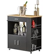 SoBuy Desserte Roulante Chariot de Cuisine à roulettes Buffet Multifonctionnel avec Etagère Latér...