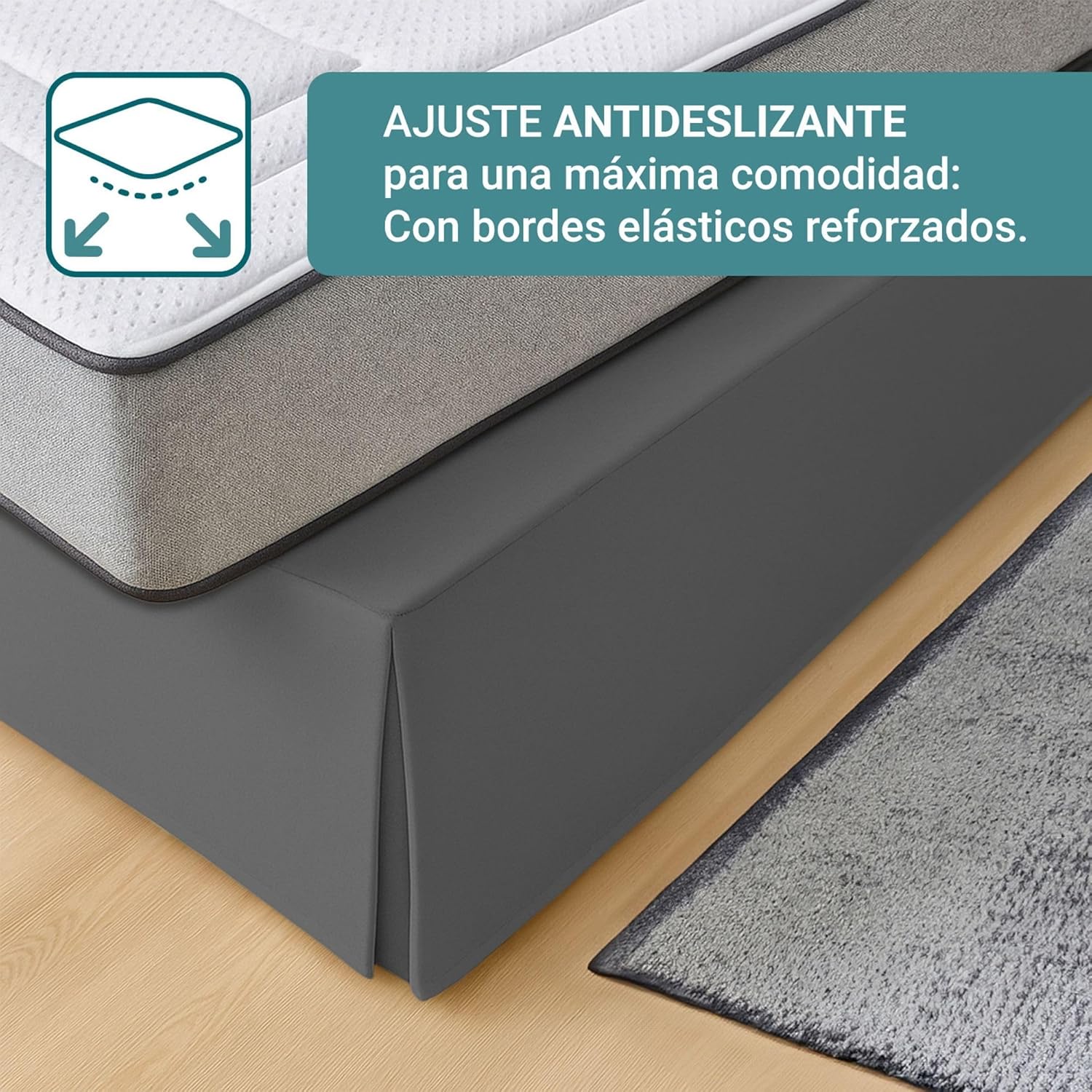 Housse de canapé - lit 80x190/200 cm - gris, antidérapant, respirant