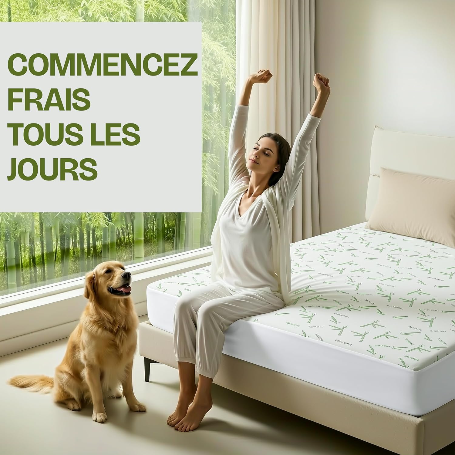 Utopia Bedding - Protège-matelas série Premium - 80x190x30 cm - imperméable, viscose, Oeko-Tex