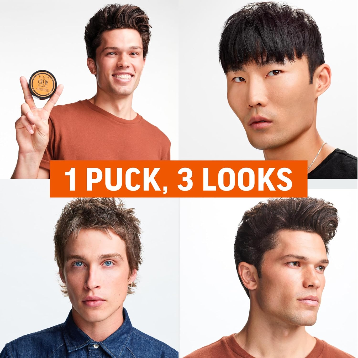 American Crew - Matte Clay - 85g - Fixation forte, fini mat, tous cheveux