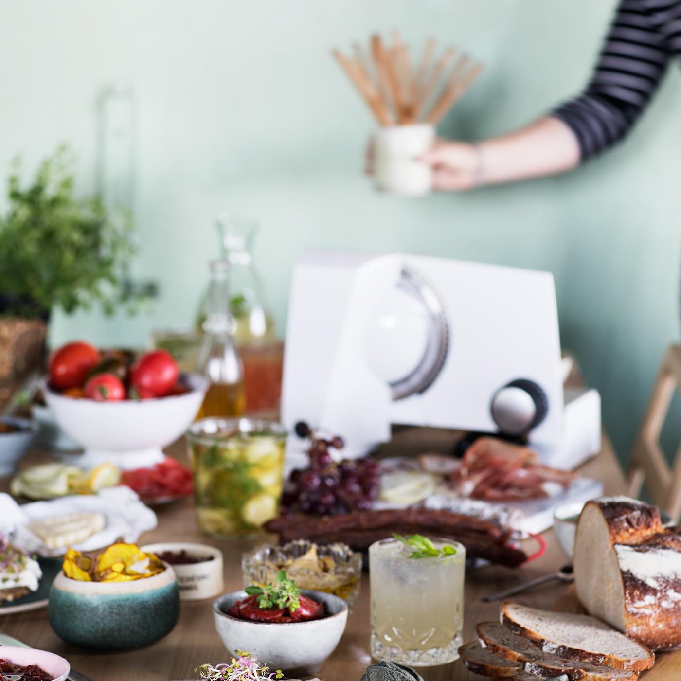 Graef - trancheuse S10001 - aluminium, blanche, 170W - S10001