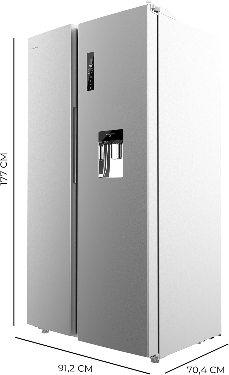 Cecotec - Bolero CoolMarket série - 177x90 cm - 559L, No Frost, Inverter, SBS 559 Inox E