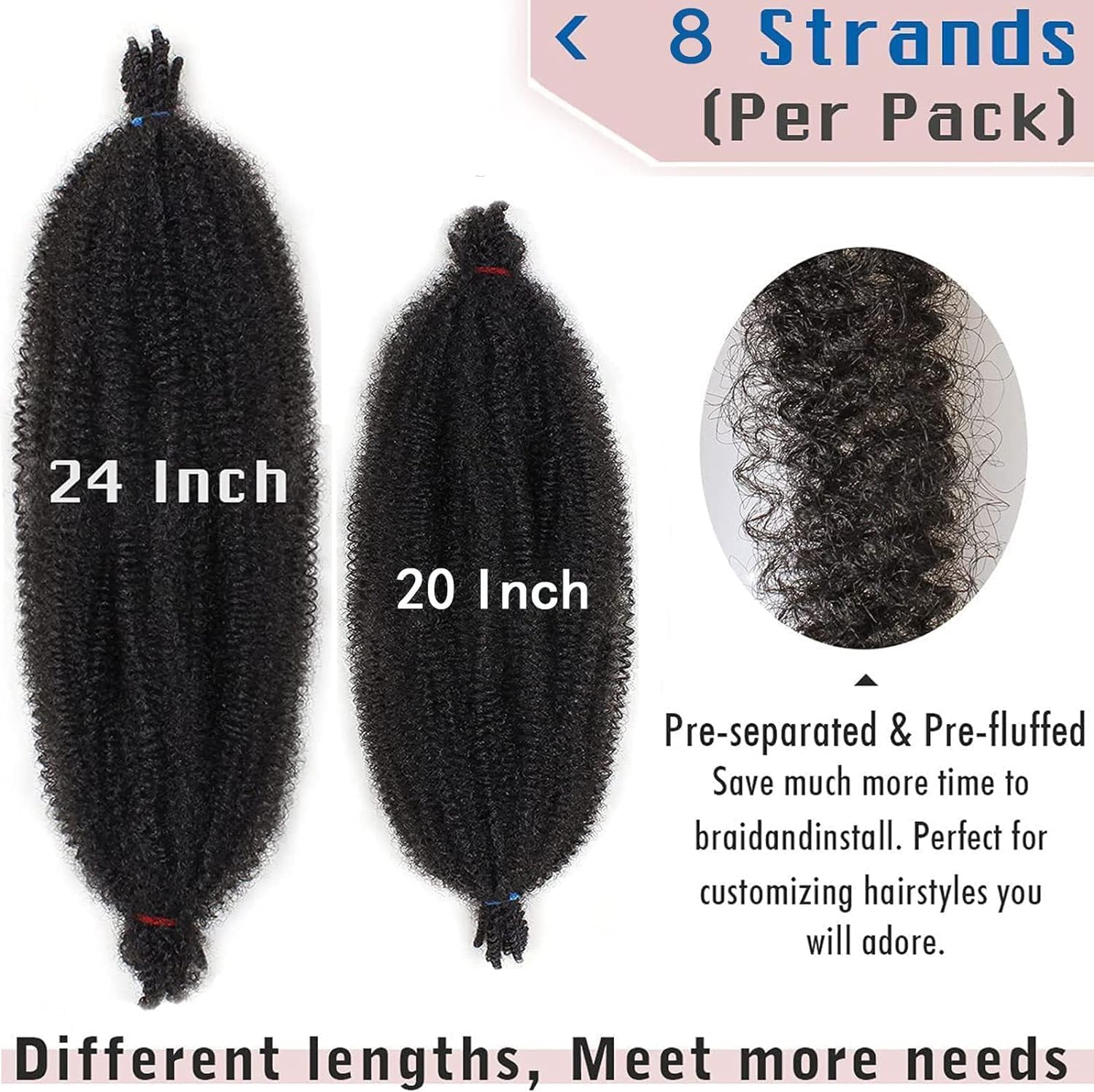Xtrend - extensions cheveux afro souples 30,5cm - pré-séparées, vanille, T27#, rouge cuivré