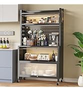 COVAODQ Étagère de Rangement à 5 Niveaux,Meuble Rangement,Étagère Micro-Ondes pour Salle à Manger...