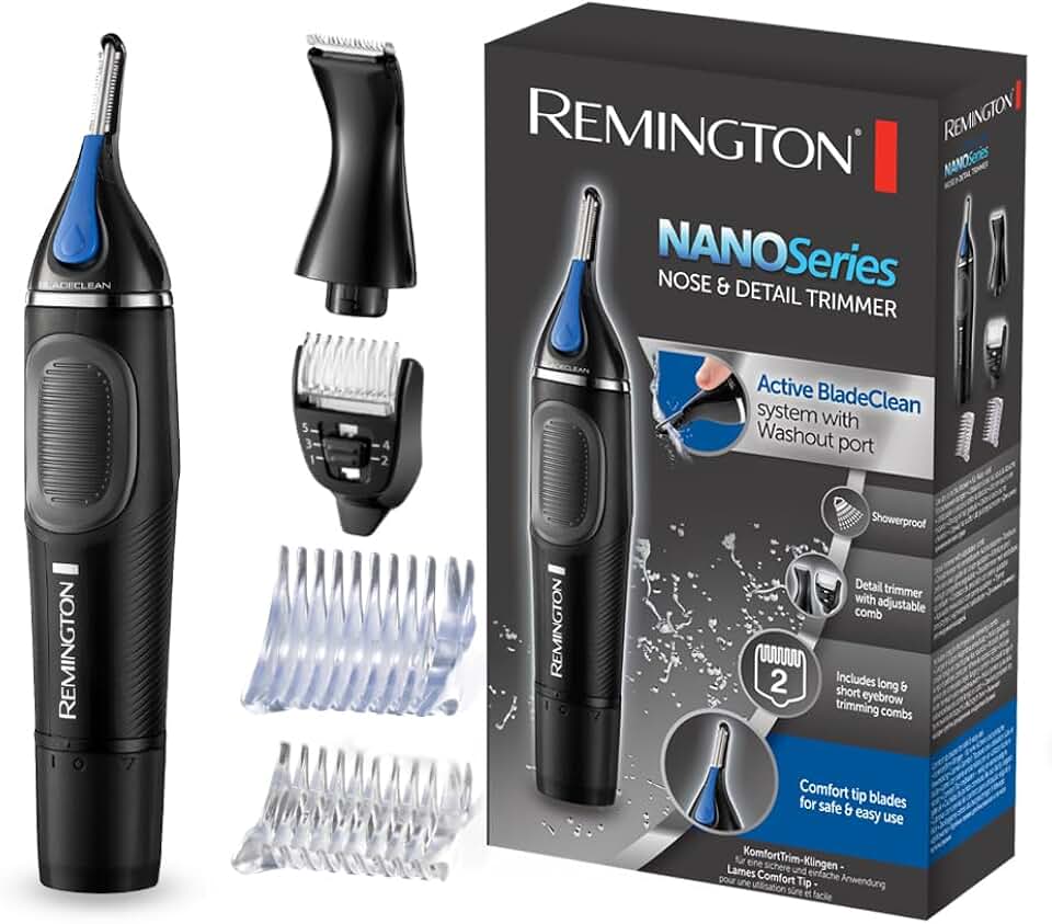 Remington - Tondeuse nez Nano Series - lithium, antimicrobien, multifonction, NE3870